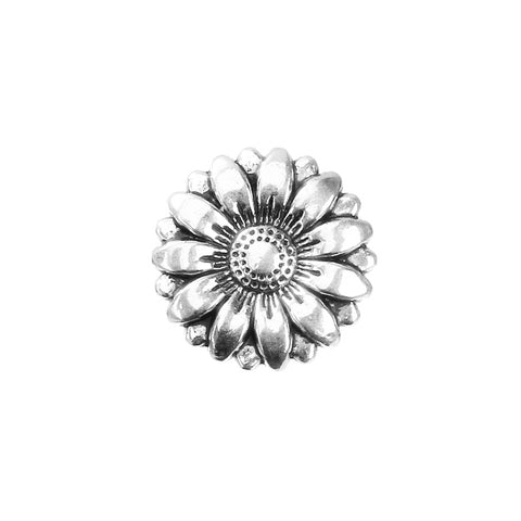 Metal button - flower - 18 mm