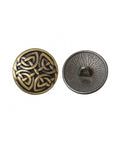 1 Metallknopf "keltisches Design" rund - Bronze-Antik - 17 mm