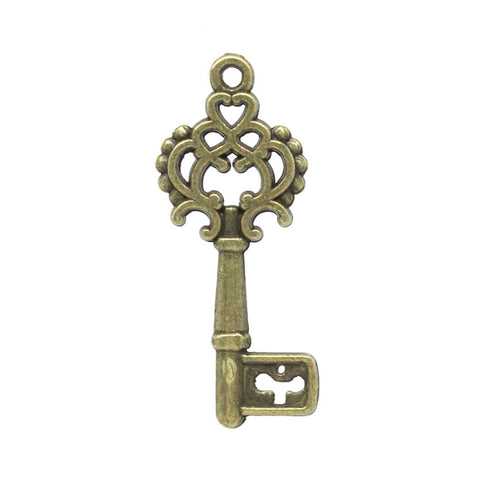Anhänger "Schlüssel" - 11 x 28 mm - Bronze