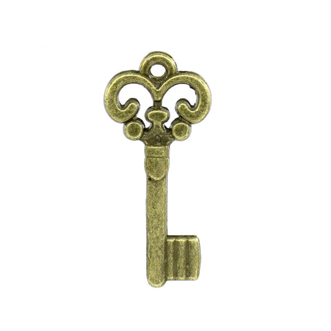 Anhänger "Schlüssel " - 10 x 22 mm - Bronze