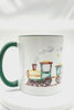 Eisenbahn Tasse personalisiert mit Name, Keramik Tasse Kinder, Geschenk für Kinder mit Personalisierung, Zug Tasse, KT3009