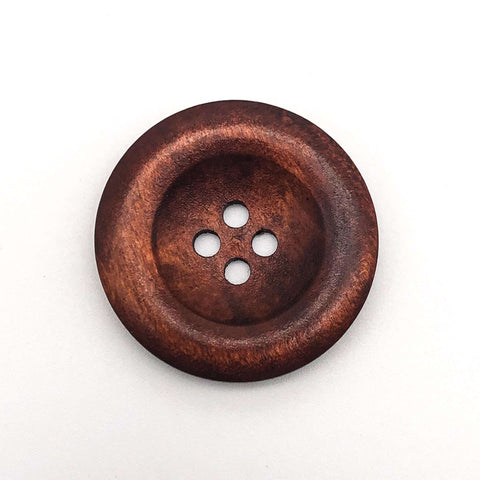 1 Knopf aus Holz, rund, 35 mm - Stolz aus Holz