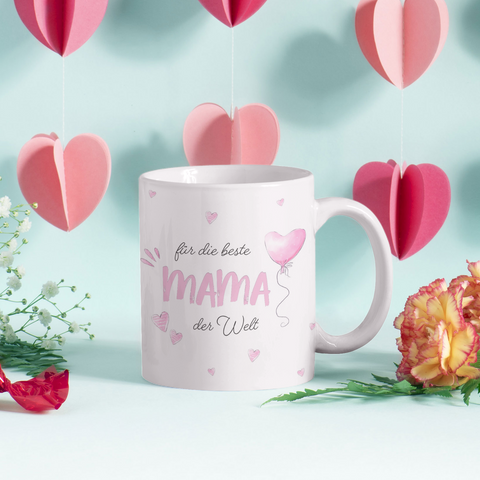 Tasse Beste Mama personalisiert mit Namen