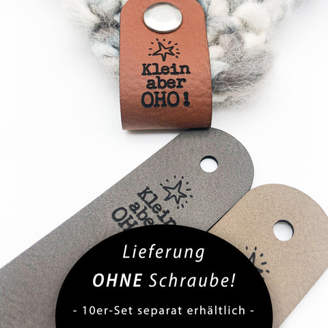 Label "KLEIN ABER OHO" - verschiedene Farben - CS0010 - Stolz aus Holz