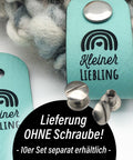 Label "Kleiner Liebling" mit Regenbogen - verschiedene Farben - CS0006 - Stolz aus Holz