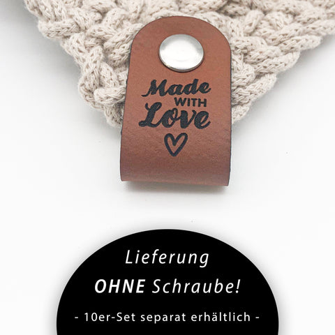 Label "Made with Love" - verschiedene Farben - CS0014 - Stolz aus Holz