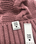 10er-Set Kunstleder Labels faltbar, "Made with Love" - Faltlabels - FL0006